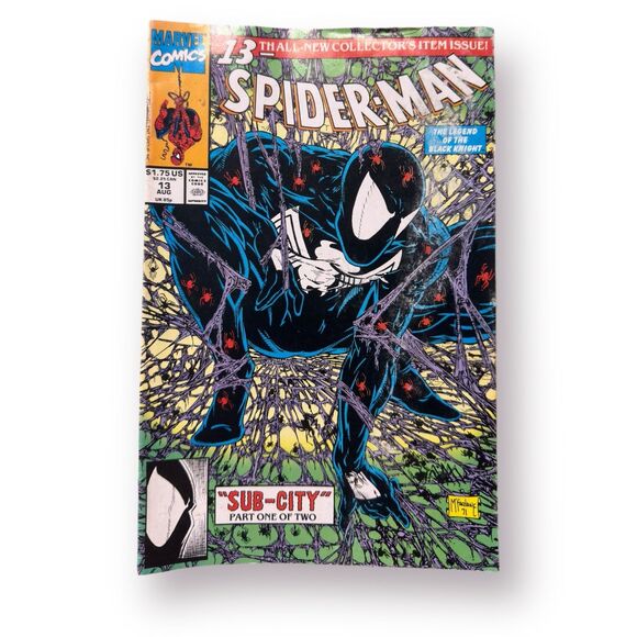 Spider-Man #13 “Sub-City” #1 Black‎ Knight Variant Todd McFarlane Marvel 1991